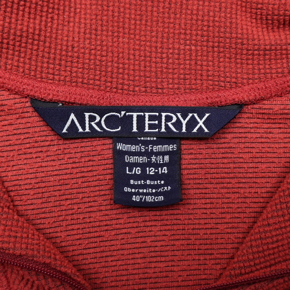 Arc'Teryx Women's L 12-14 Waffle Polartec Fleece 1/4 Zip Pullover Base Layer - Picture 5 of 7